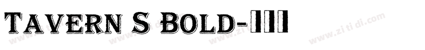 Tavern S Bold字体转换